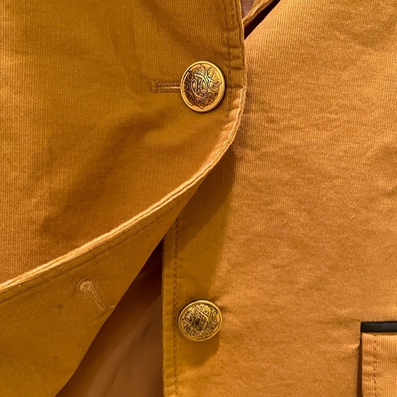 Esprit fine gauge yellow corduroy women’s blazer - Picture 3 of 7